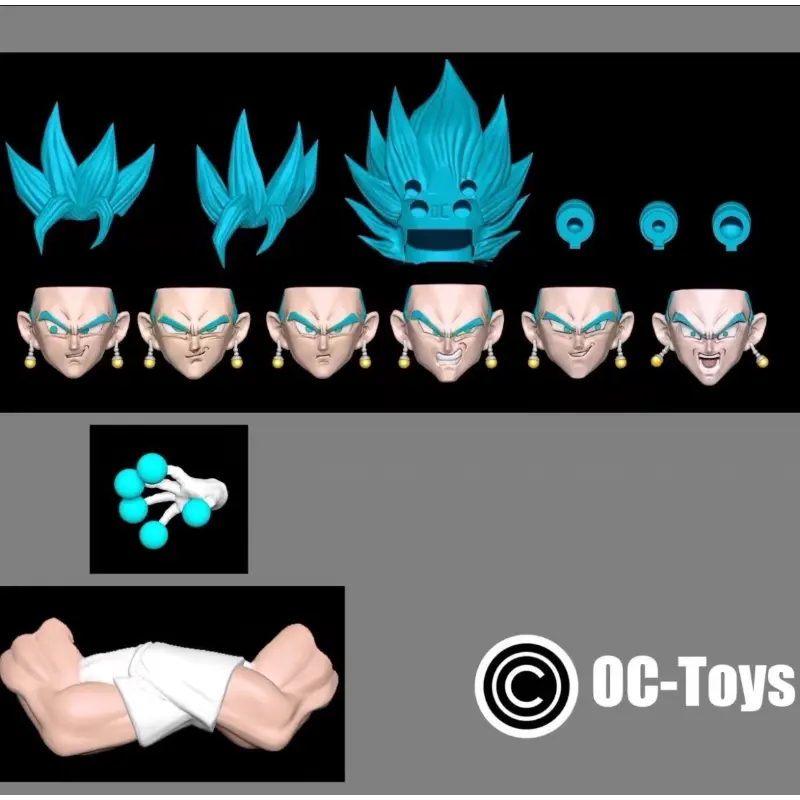 In Stock Oc-Toys Dragon Ball Shf Super Saiyan Vegetto Son Goku Vegeta Potara Heads Accessories Anime Action Figure Gifts Toys