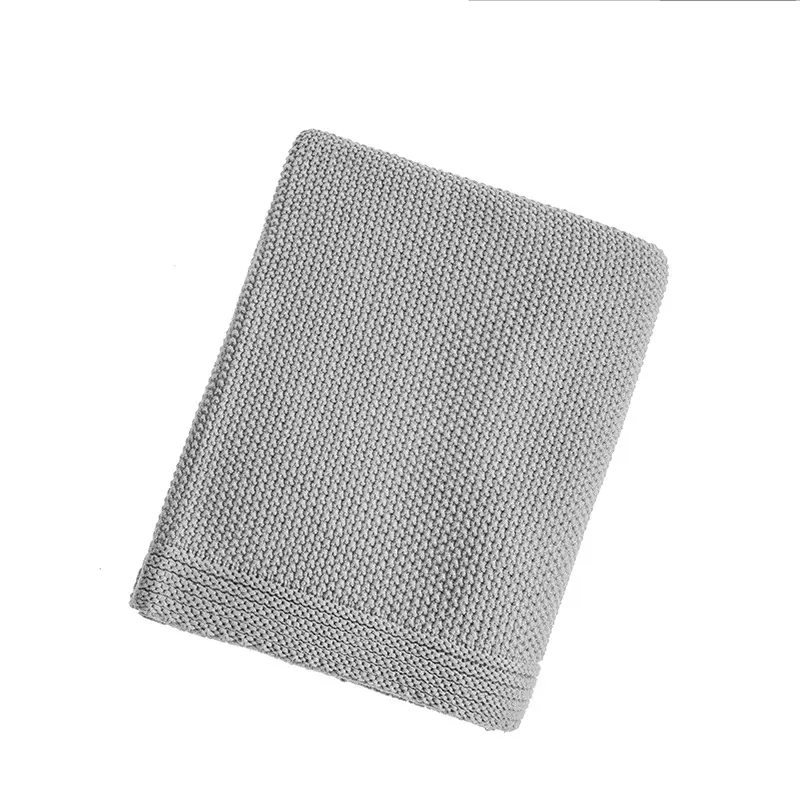 Waffle Knitted Wool Blanket for Beds Solid Color Sofa Cover Office Nap Soft Blanket Shawl Cozy Warm Casual Bed Cover Big Size