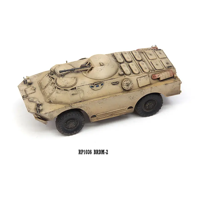 1/72 Scale BRDM-2 Wheeled Armored Vehicle RP1036 Simulation Plastic Tank Model Static Display Collectible Toy Gift Souvenir