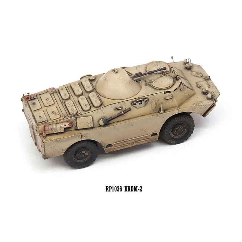 1/72 Scale BRDM-2 Wheeled Armored Vehicle RP1036 Simulation Plastic Tank Model Static Display Collectible Toy Gift Souvenir