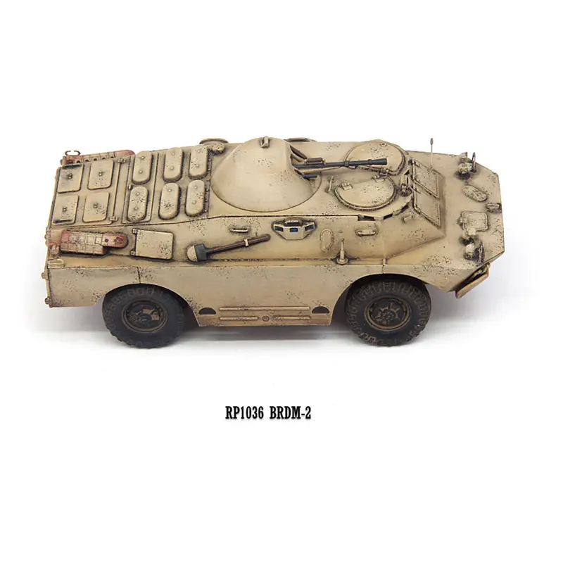 1/72 Scale BRDM-2 Wheeled Armored Vehicle RP1036 Simulation Plastic Tank Model Static Display Collectible Toy Gift Souvenir