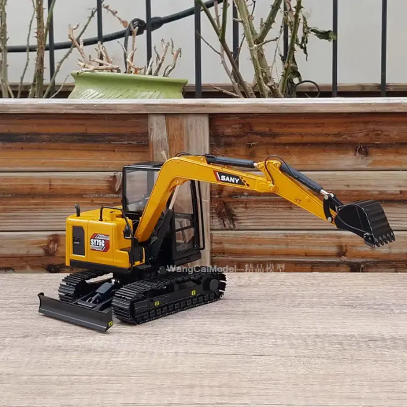 Diecast1:25 Scale SY75C-9 Excavator Classic Simulation Alloy Toy Engineering Vehicle Model Scene Decoration Collectible Souvenir