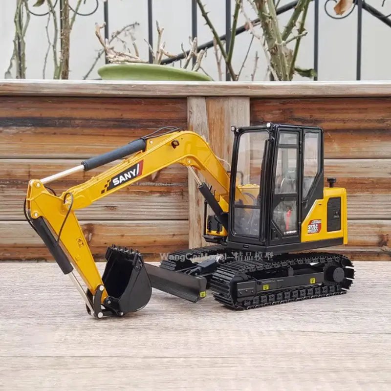 Diecast1:25 Scale SY75C-9 Excavator Classic Simulation Alloy Toy Engineering Vehicle Model Scene Decoration Collectible Souvenir
