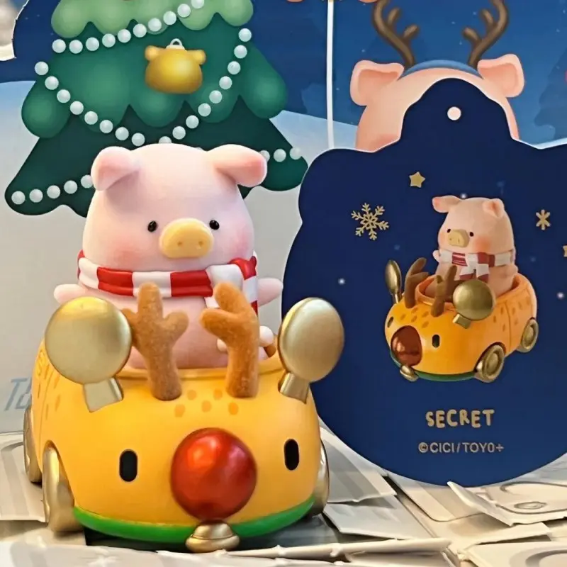 Genuine Canned Lulu The Piggy Blind Box Christmas Town Trendy Doll Toy Cute Figurine Birthday Gift Ornament Holiday Gift Decor