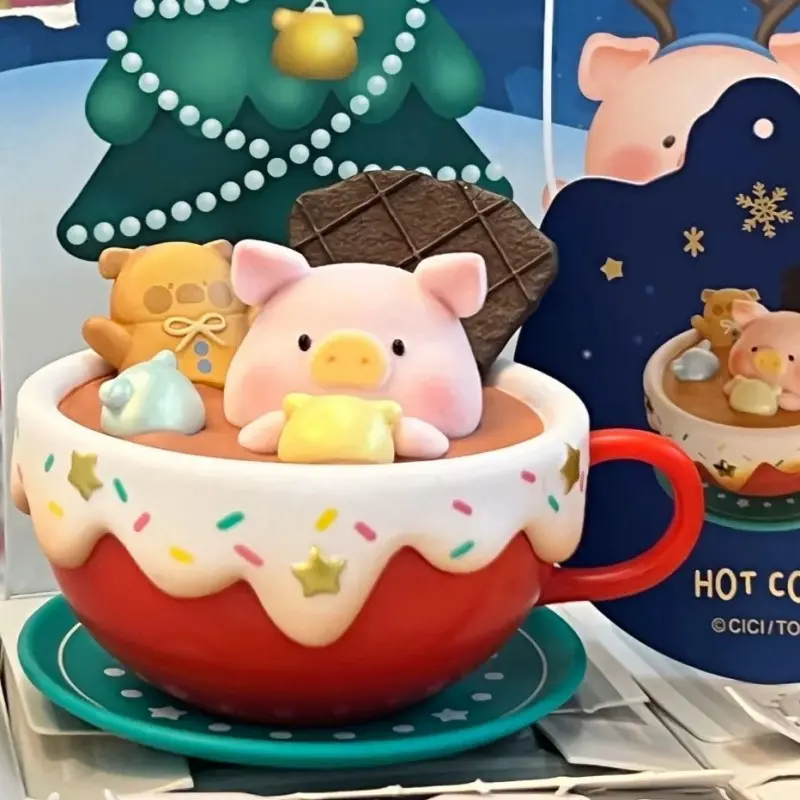 Genuine Canned Lulu The Piggy Blind Box Christmas Town Trendy Doll Toy Cute Figurine Birthday Gift Ornament Holiday Gift Decor
