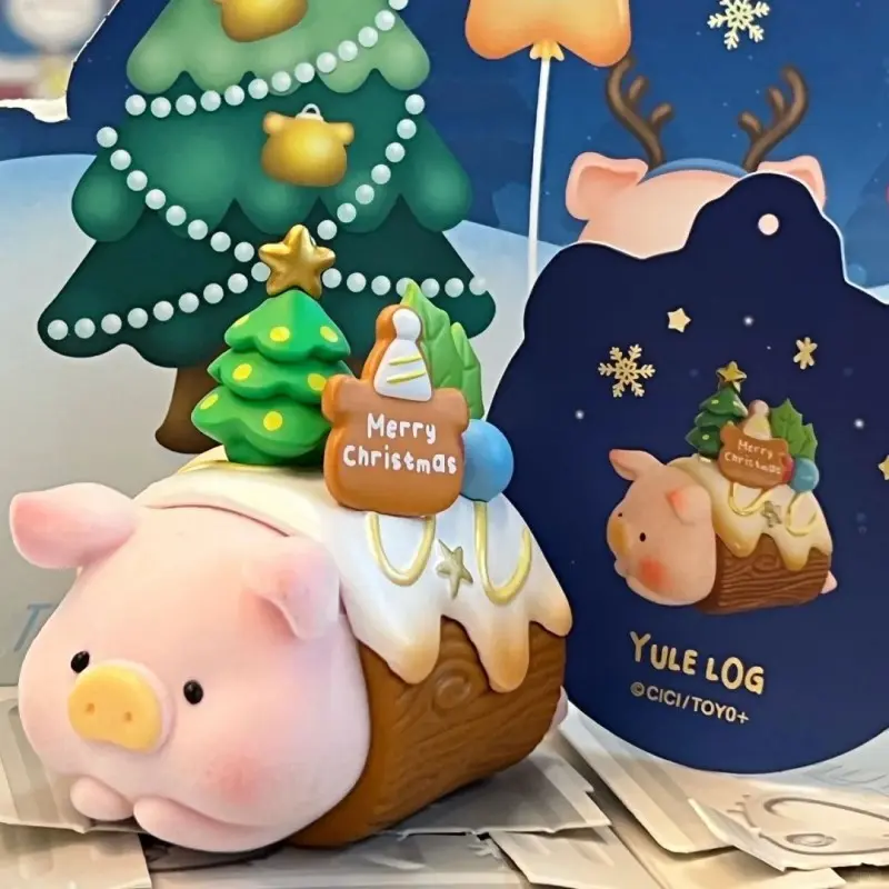 Genuine Canned Lulu The Piggy Blind Box Christmas Town Trendy Doll Toy Cute Figurine Birthday Gift Ornament Holiday Gift Decor