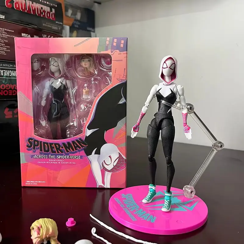 Spider-Gwen Action Figure - Shf Gwen Stacy Into The Spider-Verse Collectible Model Toy For Decorative Use Superhero Theme