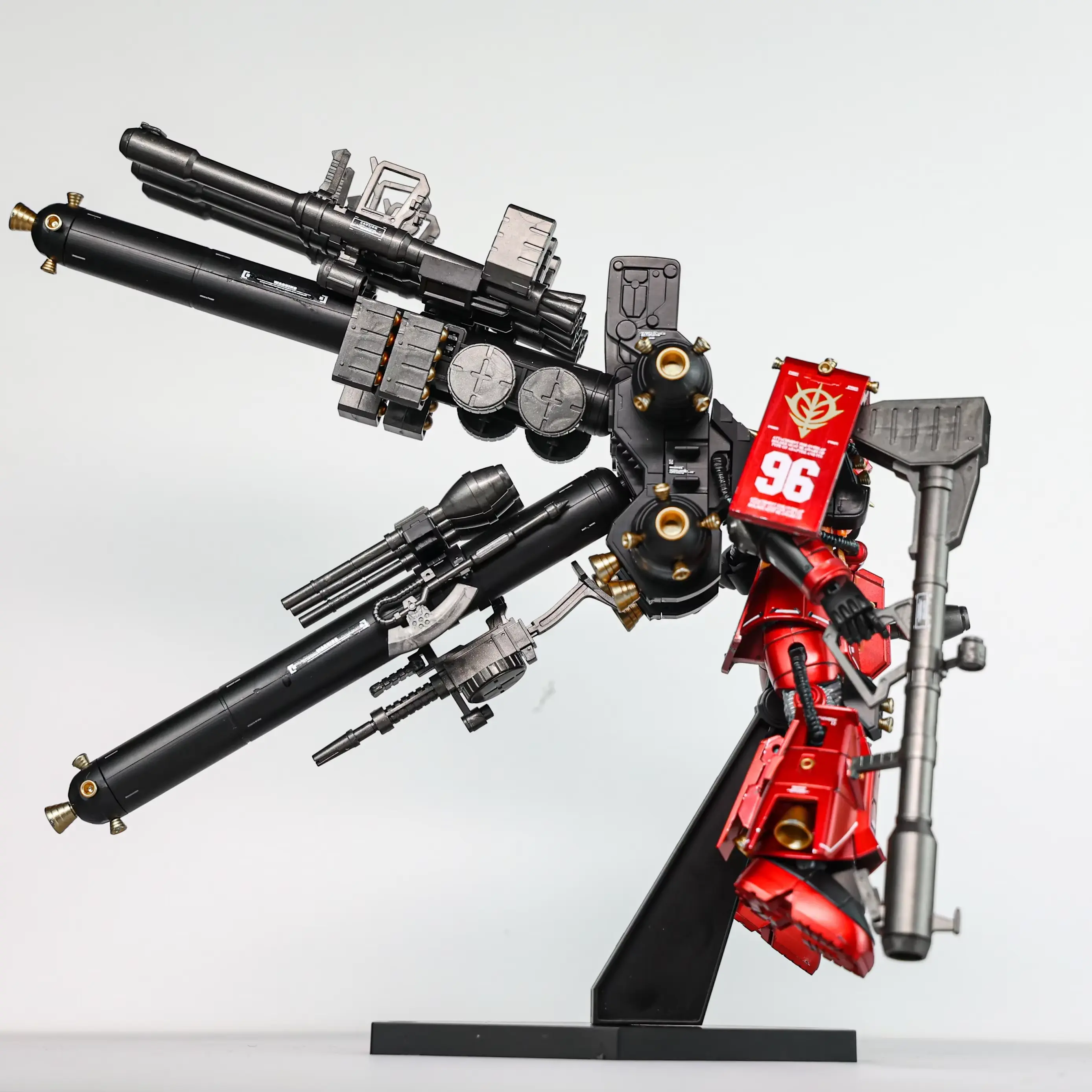 Hg 1/144psycho Zaku Full Metal Spray Pain Metal Mechanics Assembly Model Kit Action Figure Collectible Gift Toy