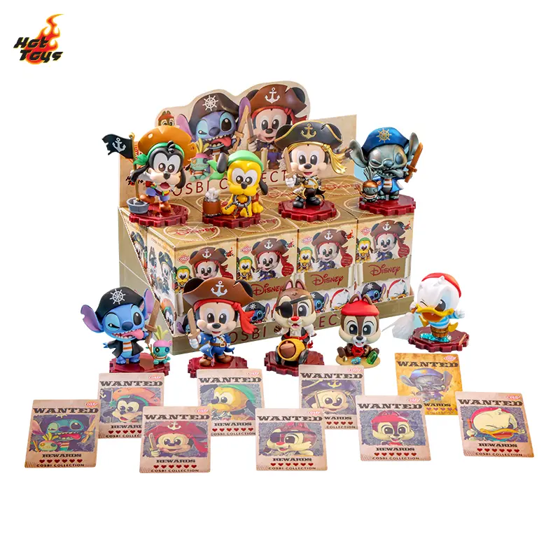 Disney Hot Toys Genuine Mickey Mouse & Friends (Pirate Version) Mini Figure Blind Box Cosbi Series Collectible Edition Toys