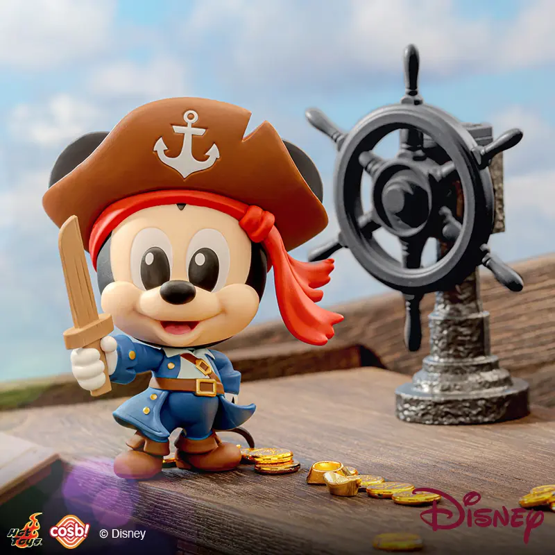 Disney Hot Toys Genuine Mickey Mouse & Friends (Pirate Version) Mini Figure Blind Box Cosbi Series Collectible Edition Toys