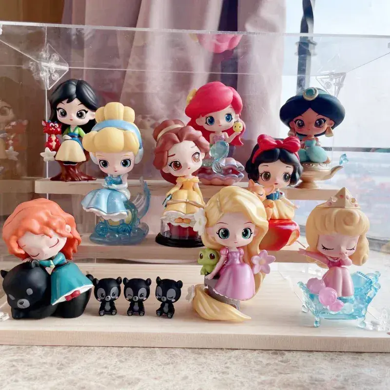 Genuine Disney  Series  Fairy Tale Town Trend Toys Ornament Girl Birthday Christmas Gift Collection Figure Model Toys Gift