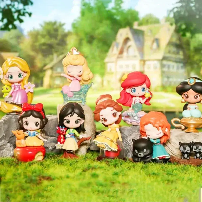 Genuine Disney  Series  Fairy Tale Town Trend Toys Ornament Girl Birthday Christmas Gift Collection Figure Model Toys Gift