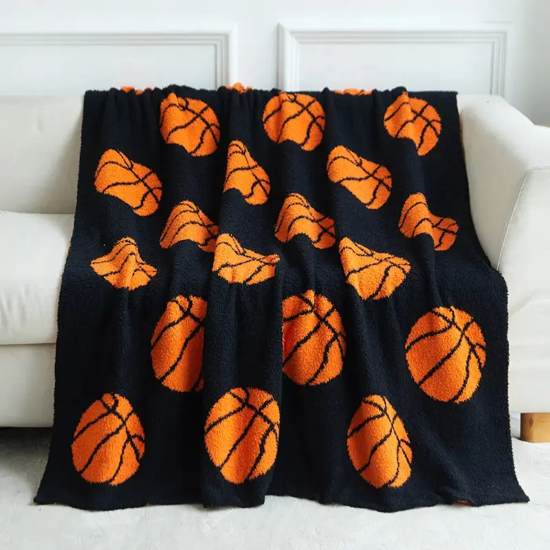 Print Blanket Soft Warm Fleece Blanket Teen Boys Basketball Anime Blanket Throw Blanket Bed Sofa Nap Office Travel Blanket