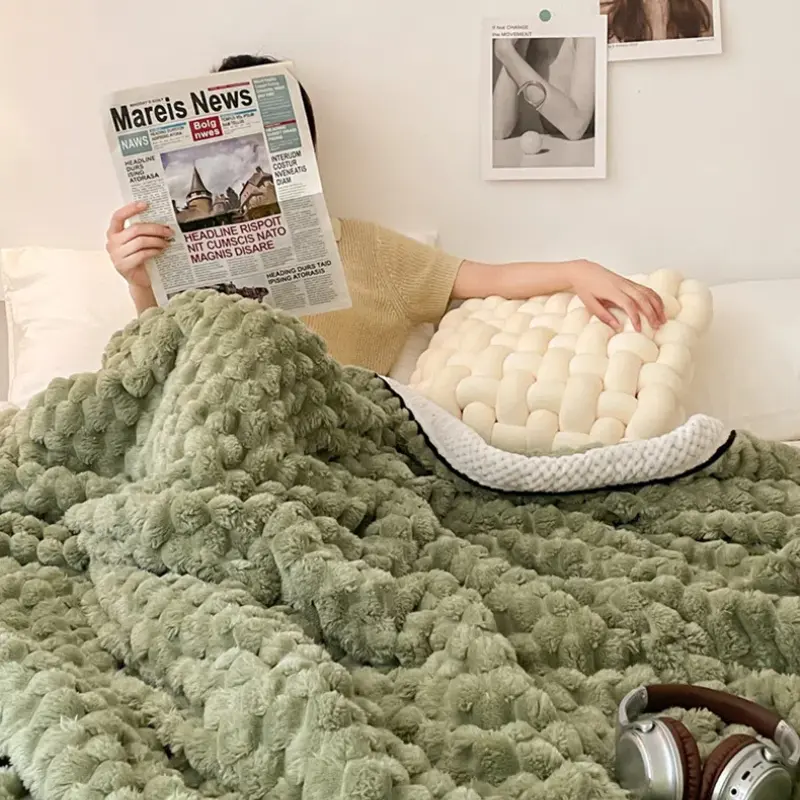 A-class High Weight Gold Turtle Velvet Blanket, Thickened Double-sided Milk Velvet Blanket, Beibei Velvet Cover Blanket