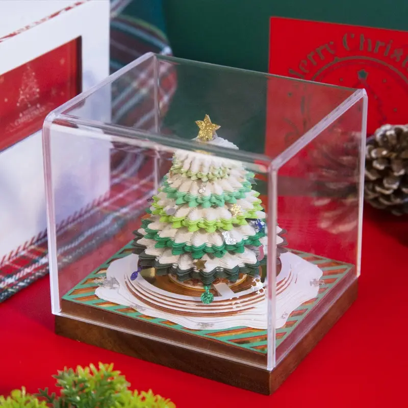 3D Christmas Tree 2025 Calendar Memo Pad Non-Sticky Note Pad Home Desktop Decor Holiday Birthday Gifts Art Paper Sculpture