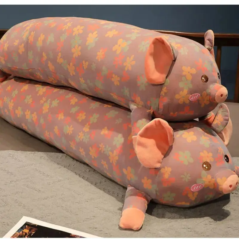 Long Body Pig Cushion Pillow Plush Toys Stuffed Doll Kids Cartoon Animal Soft Sofa Girl Birthday Gift Christmas Present