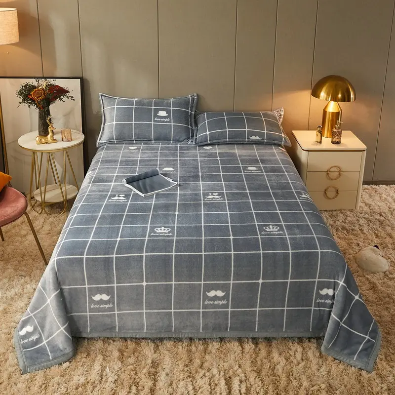 Wholesale Flannel Blankets Milk Blankets Thickened Coral Fleece Mink Velvet Blanket Nap Blanket Gift Generation Home Textile