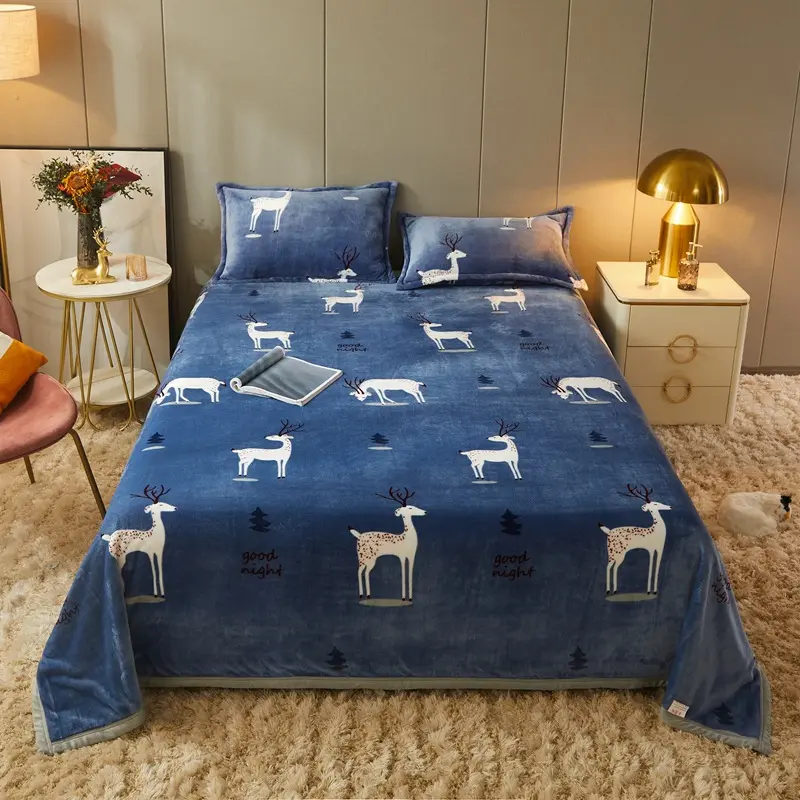 Wholesale Flannel Blankets Milk Blankets Thickened Coral Fleece Mink Velvet Blanket Nap Blanket Gift Generation Home Textile