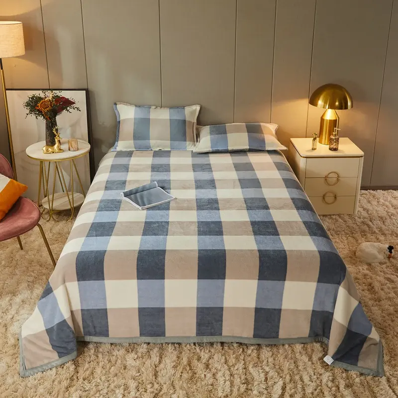 Wholesale Flannel Blankets Milk Blankets Thickened Coral Fleece Mink Velvet Blanket Nap Blanket Gift Generation Home Textile
