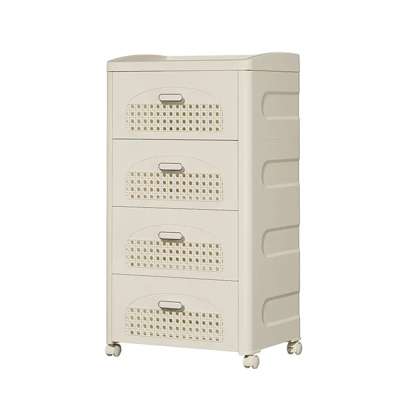 Drawer Type Snack Rack Multi Layer Mobile Trolley Transparent Kitchen Storage Organizer Easy Access Shelving Household Foldable