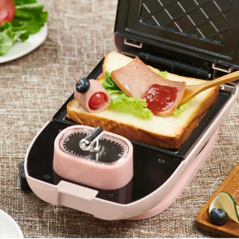 Electric Waffles Maker Iron Sandwich Maker Machine Bubble Egg Cake Oven Breakfast Waffle Machine 220V Portable Multifunctional