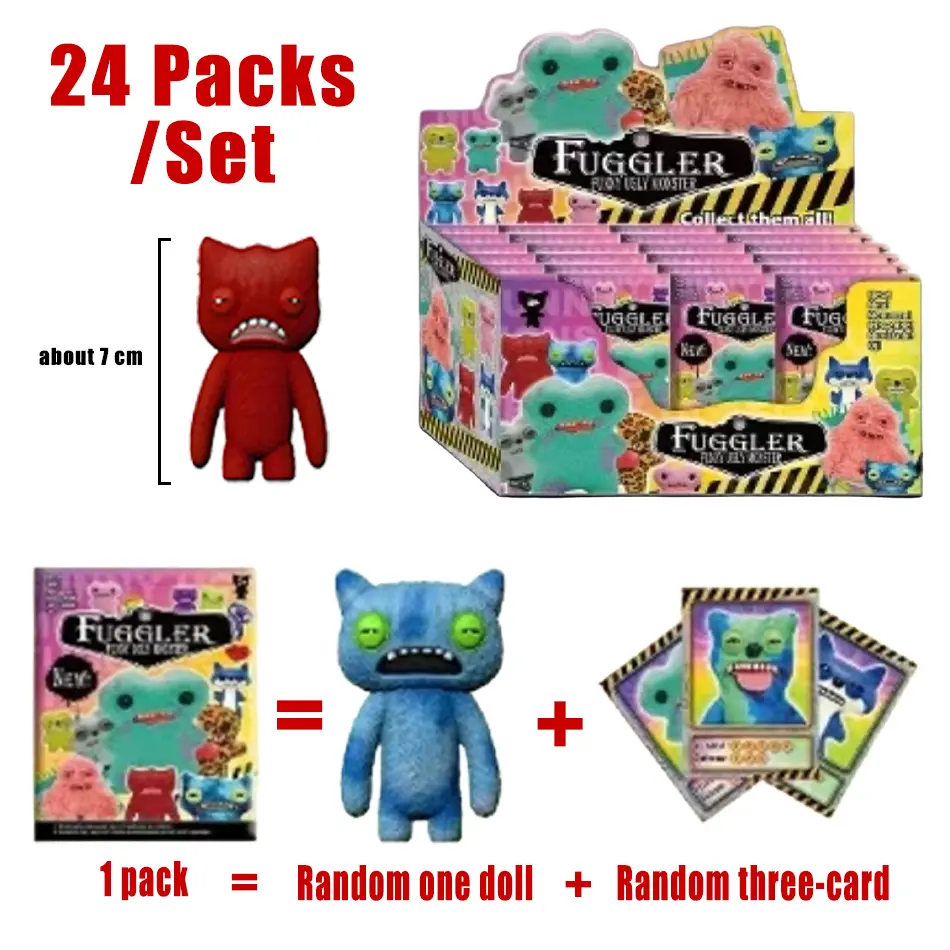 1-24pcs Fuggler Teeth Monster Series Blind Bags Funny Ugly Action Toy Creative Blind Collectible Model Cartoon Trendy Surprise