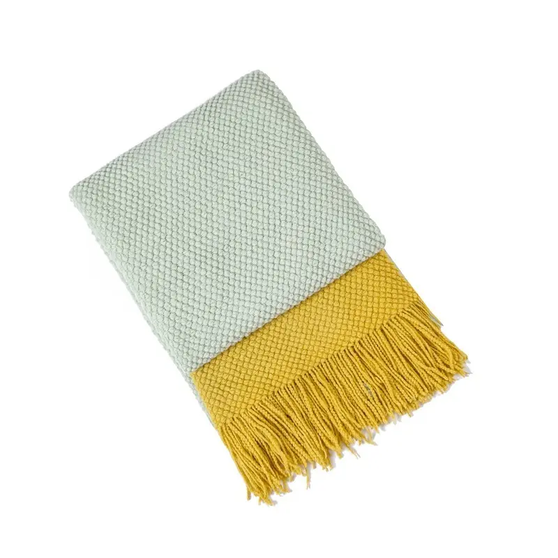 Nordic Tassel Knitted Blanket Solid Fringe Blanket For Bed Travel Sofa Shawl Throw Large Size Soft And Cozy Blanket Home Decor