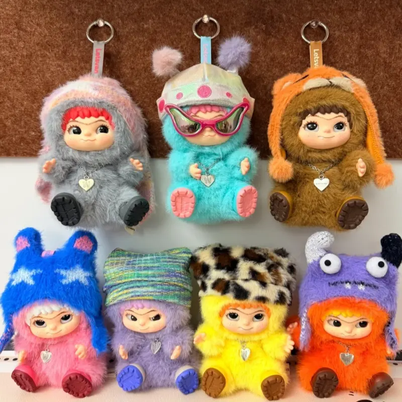 WAKUKU Mystery Plush Doll Blind Box - Fashion Hair Collectible Toy, Vinyl Face Handmade Gift for Party Lovers