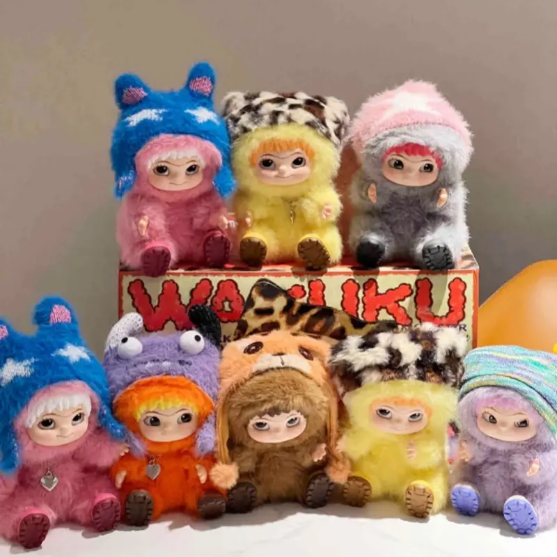 WAKUKU Mystery Plush Doll Blind Box - Fashion Hair Collectible Toy, Vinyl Face Handmade Gift for Party Lovers