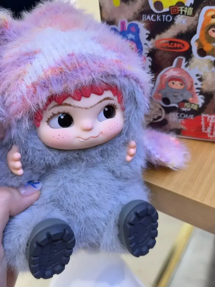 WAKUKU Mystery Plush Doll Blind Box - Fashion Hair Collectible Toy, Vinyl Face Handmade Gift for Party Lovers
