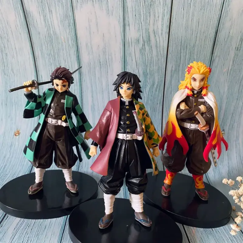 Anime Demon Slayer Action Figures Kimetsu No Yaiba Shinobu Nezuko PVC Doll Model Collection Ornament Japan Derived Toy Gift