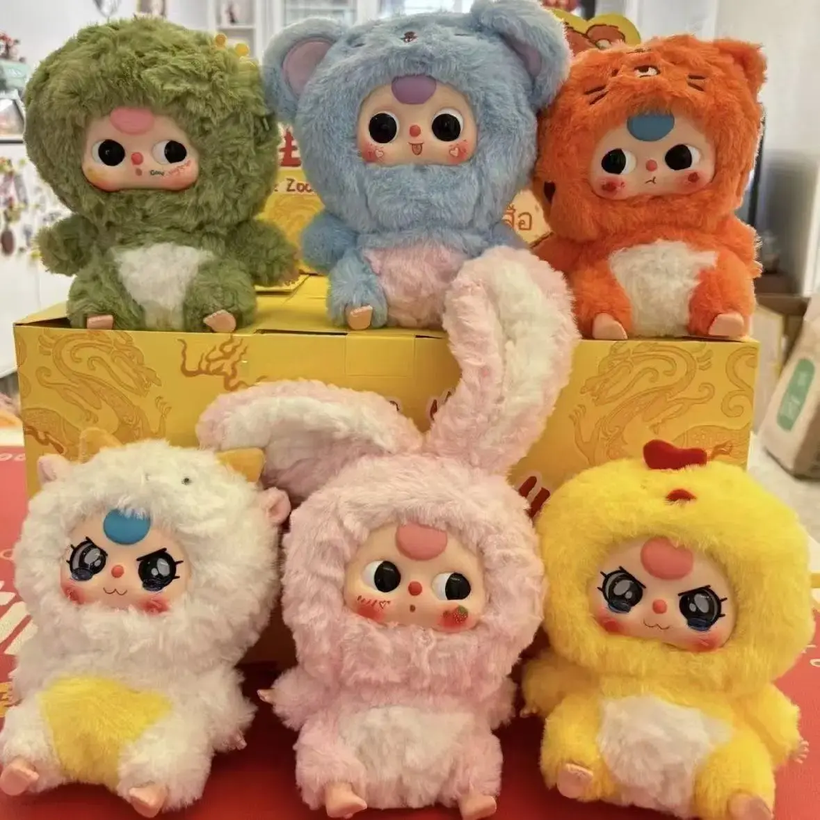 Baby Three Doll Blind Box Mystery Box Zodiac Series Figures Toy Collect Model Decorate Ornament Creative Cute Dolls Girl Gifts