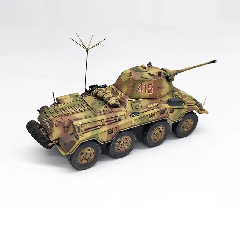1:72 Scale Sd.Kfz.234/2 Puma Eight-wheeled Armored Vehicle Plastic Tank Model Collection Decoration Toy Gift Souvenir Display