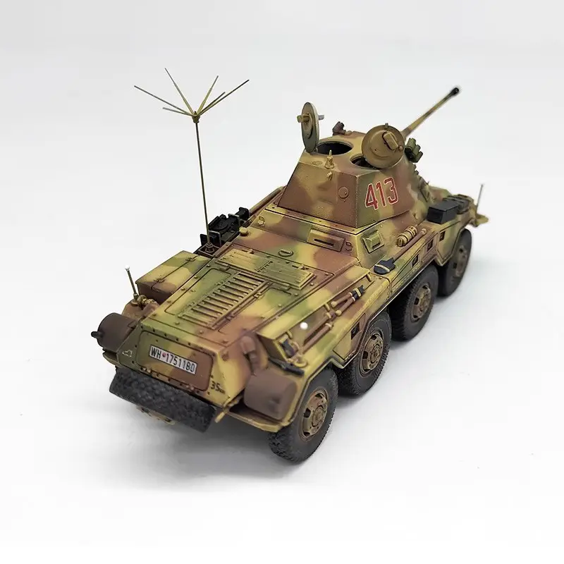 1:72 Scale Sd.Kfz.234/2 Puma Eight-wheeled Armored Vehicle Plastic Tank Model Collection Decoration Toy Gift Souvenir Display