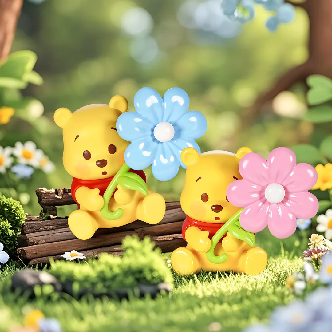 Genuine Disney Poop-Poop Honey-Seeking Magnetic Cute Grain Ornaments Winnie The Pooh Blind Box Blind Bag Trend Toy Kid Gift