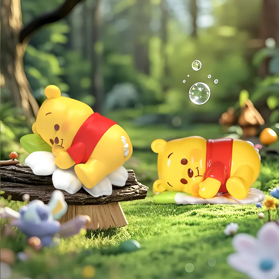 Genuine Disney Poop-Poop Honey-Seeking Magnetic Cute Grain Ornaments Winnie The Pooh Blind Box Blind Bag Trend Toy Kid Gift