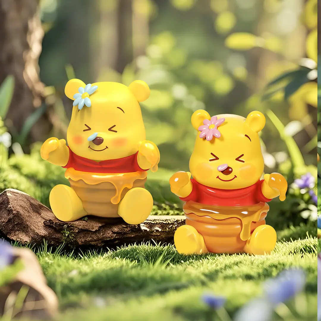 Genuine Disney Poop-Poop Honey-Seeking Magnetic Cute Grain Ornaments Winnie The Pooh Blind Box Blind Bag Trend Toy Kid Gift