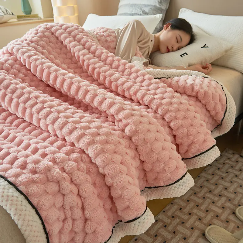 New A-class Mother and Baby High Weight Gold Turtle Velvet Blanket, Thickened Double-sided Milk Velvet Blanket Cover Blanket