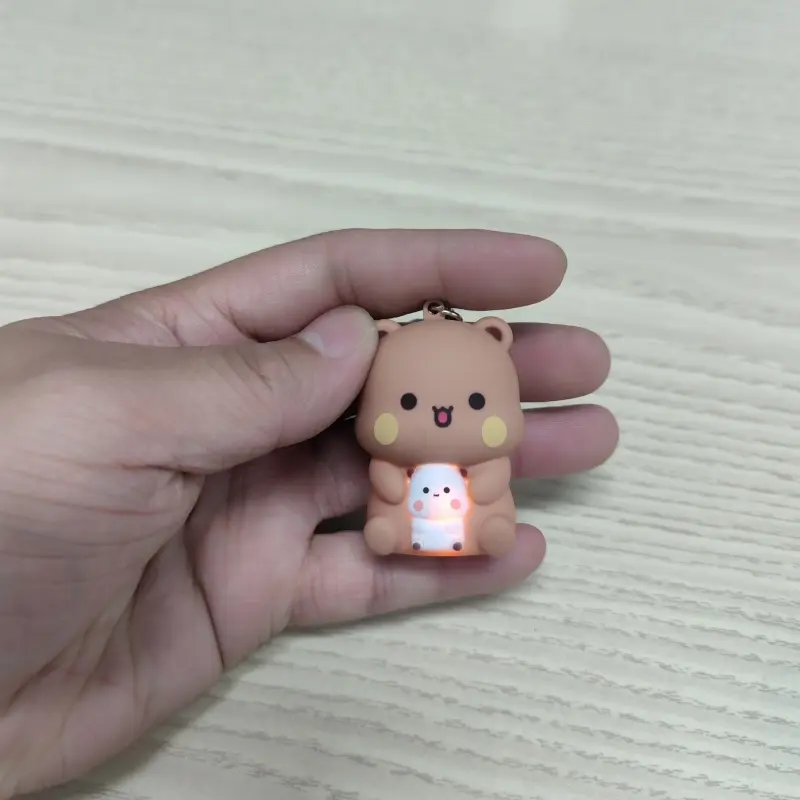 New 2 Pcs Can Say I Love You Bubu And Yier Voice Toys Cute Cartoon Panda Bubu And Dudu Key Chain Backpack Pendant Ornament Gifts