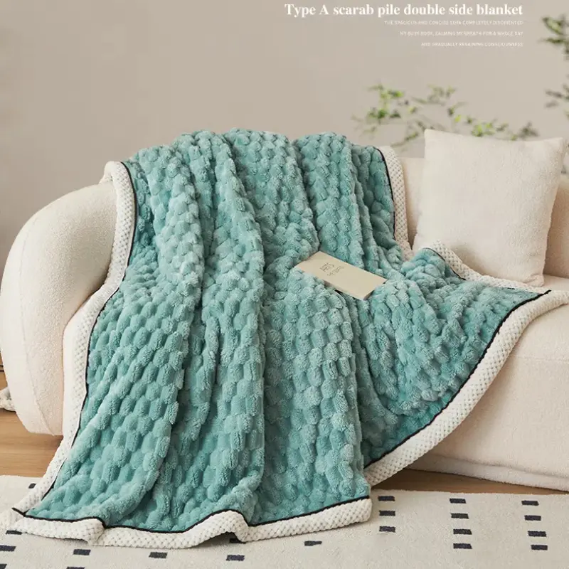 New A-class Mother and Baby High Weight Gold Turtle Velvet Blanket, Thickened Double-sided Milk Velvet Blanket Cover Blanket