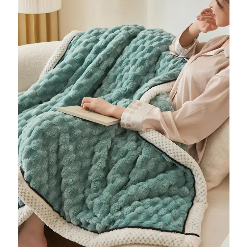 New A-class Mother and Baby High Weight Gold Turtle Velvet Blanket, Thickened Double-sided Milk Velvet Blanket Cover Blanket