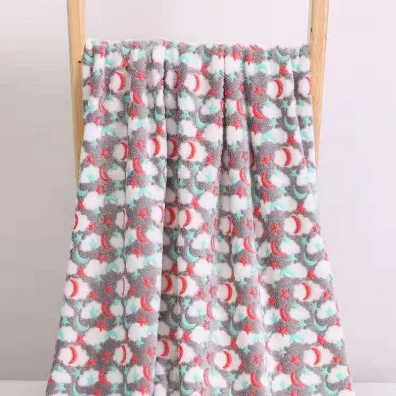 Star Moon Blanket Coral Velvet Blanket Office Sofa Blanket Air Conditioning Napping Blanket Flannel Children's Blanket