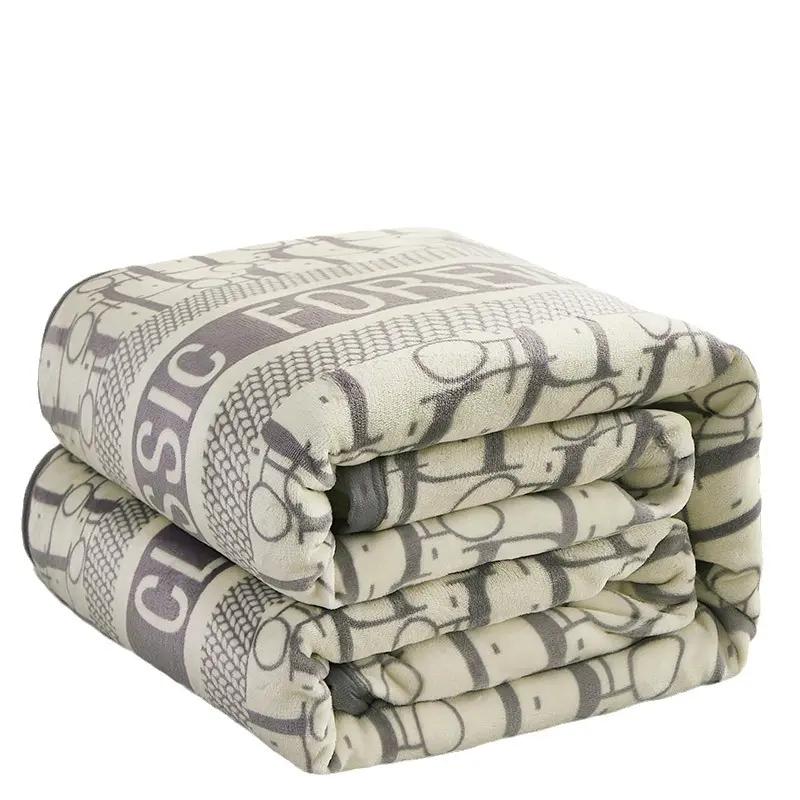 New Milk Velvet Cloud Blanket, Thick Double Office Robe, Warm Living Room Sofa, Lightweight and Luxurious Winter Travel Bed