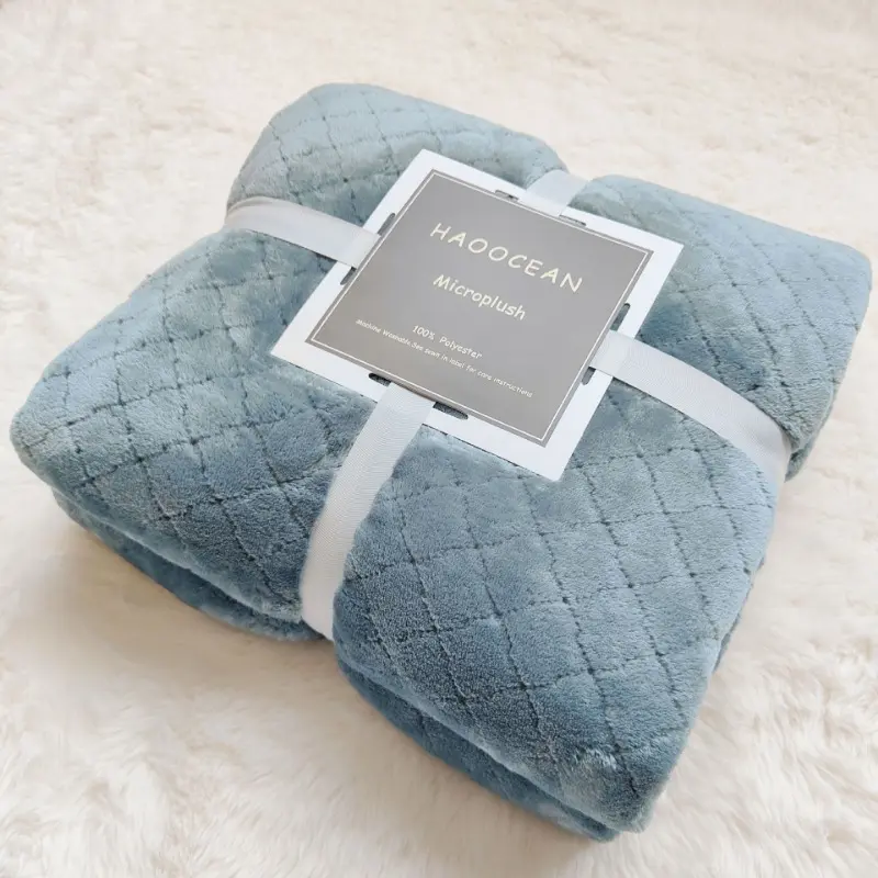 Ins Wind Warm Bed Blanket Thick Comfortable Winter Blanket Soft Machine Home Office Travel Blanket Fluffy Durable Nap Blanket