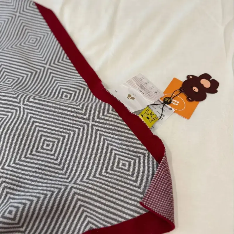 Light Luxury First-class Cabin Leisure Pure Cotton Knitted Blanket Car Air Conditioning Blanket Office Aviation Blanket