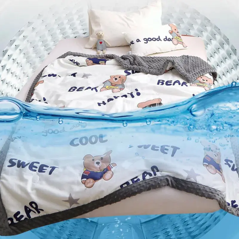 2022 New Children's Cartoon Bean Velvet Quilt Cover Blanket Machine Washable Bean Quilt Quilt Core Available for All Seasons