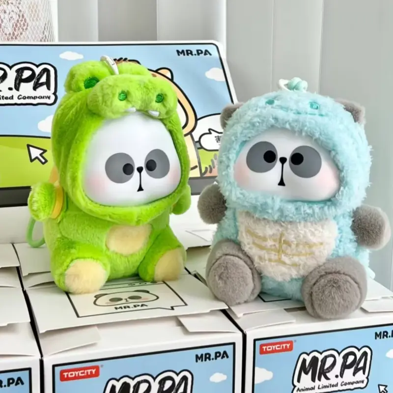 Original Mr.Pa Animal Company Limited Series Blind Box Cute Vinyl Plush Pendant Doll Panda Figurine Mystery Box Toy Kids Gift