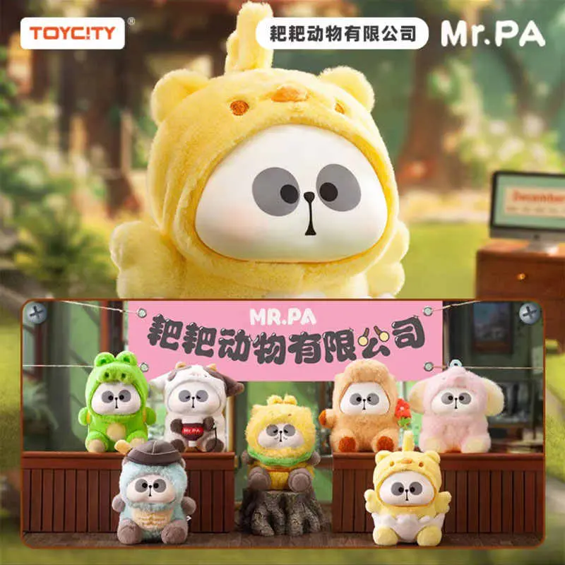 Original Mr.Pa Animal Company Limited Series Blind Box Cute Vinyl Plush Pendant Doll Panda Figurine Mystery Box Toy Kids Gift