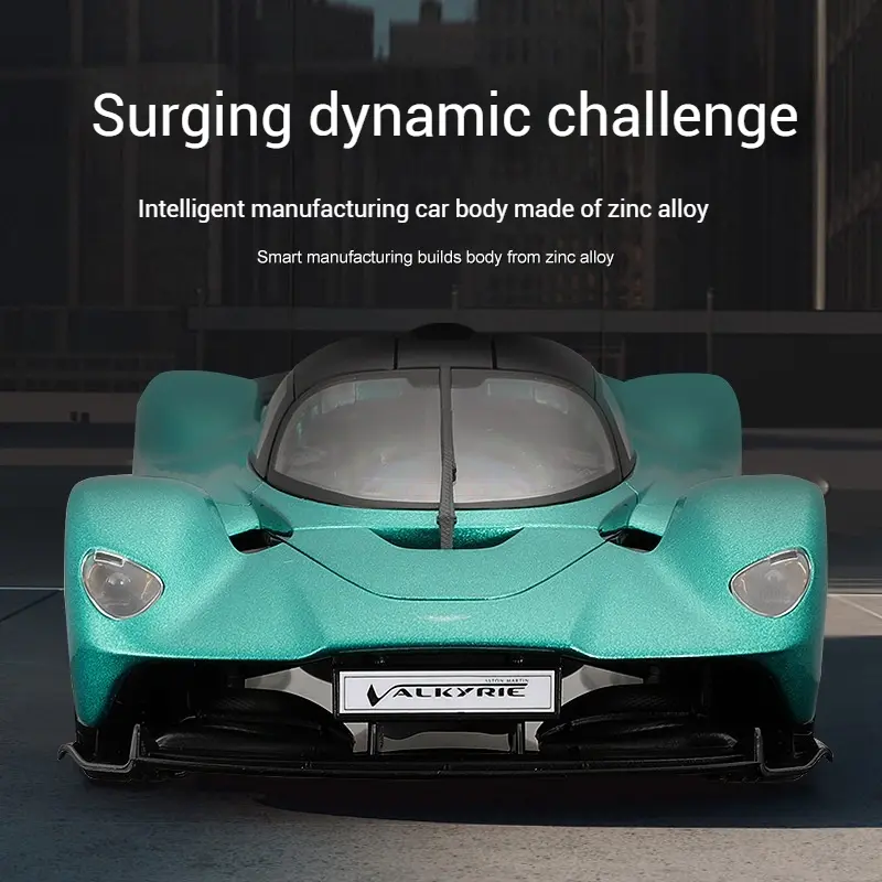 Maisto 1:18 Scale Diecast Model Aston Martin Valkyrie Green Acrylic Box Hard Cover Version Alloy Car Toy for Kids Collectibles