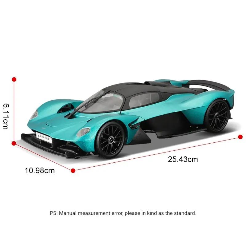 Maisto 1:18 Scale Diecast Model Aston Martin Valkyrie Green Acrylic Box Hard Cover Version Alloy Car Toy for Kids Collectibles